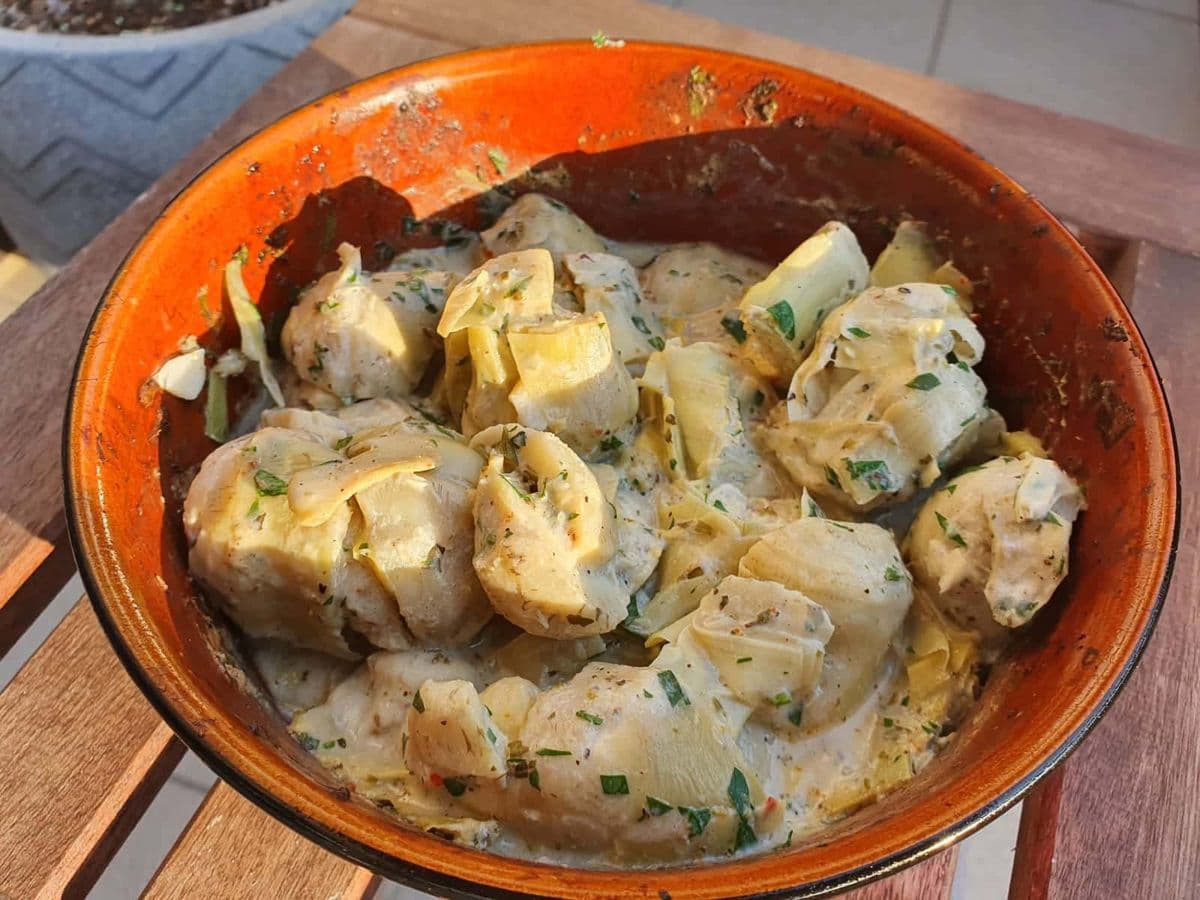 Gegrillte Artischockenherzen