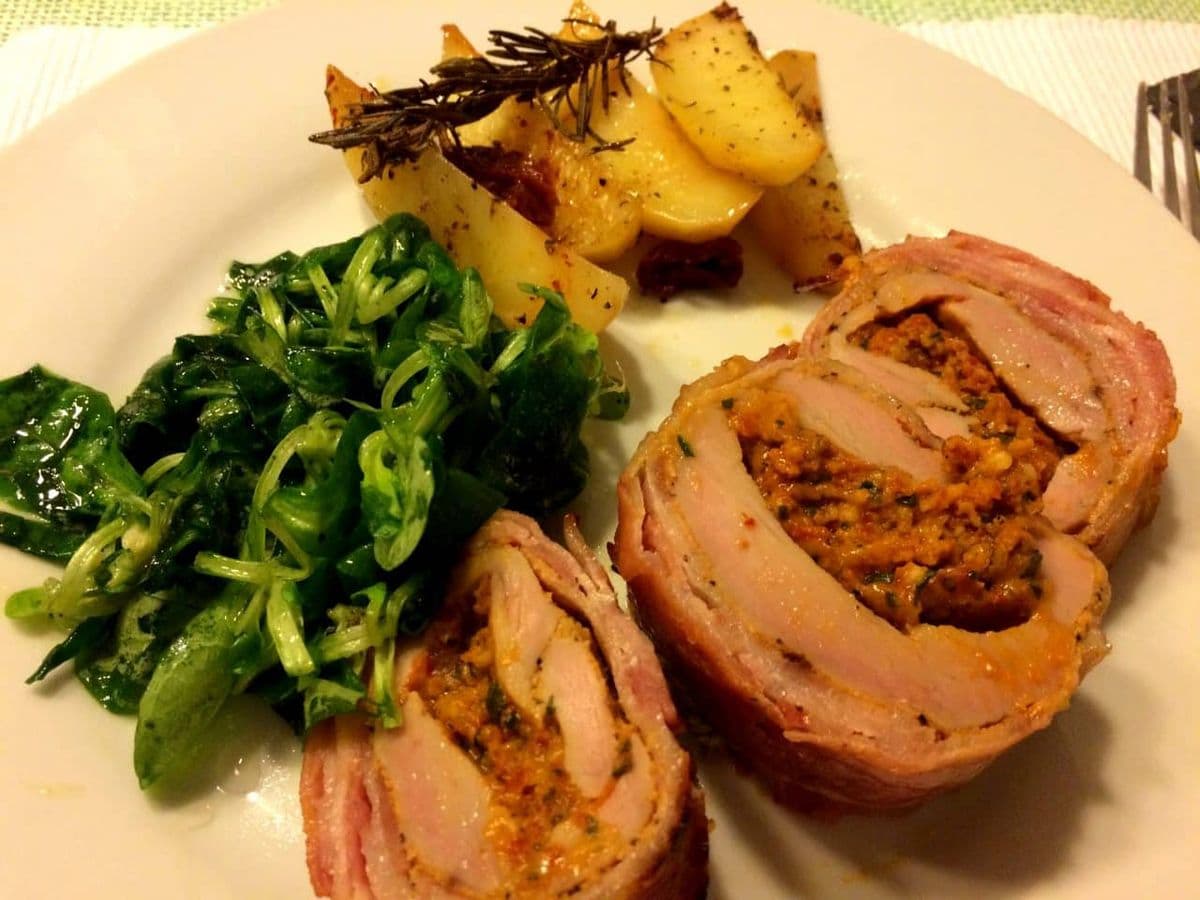 Gefülltes Schweinefilet
