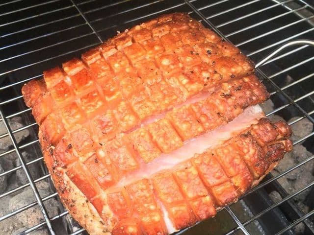 Krustenbraten vom Kugelgrill