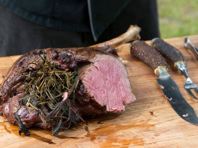Rehkeule vom Grill