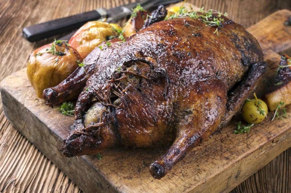 Weihnachtsgans grillen