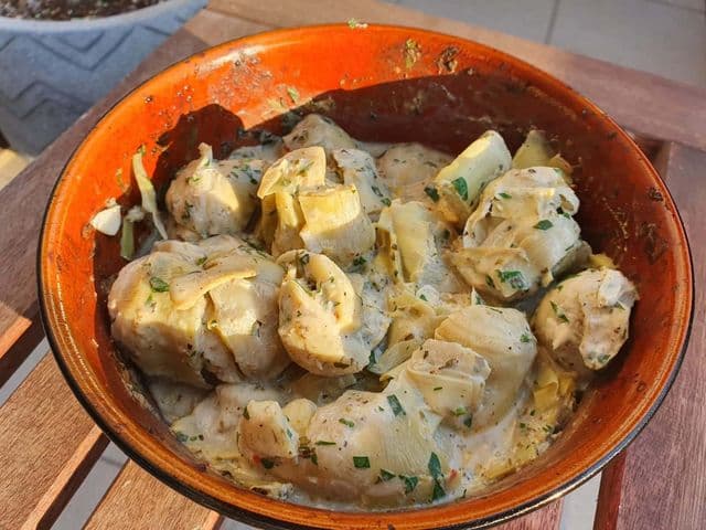 Gegrillte Artischockenherzen
