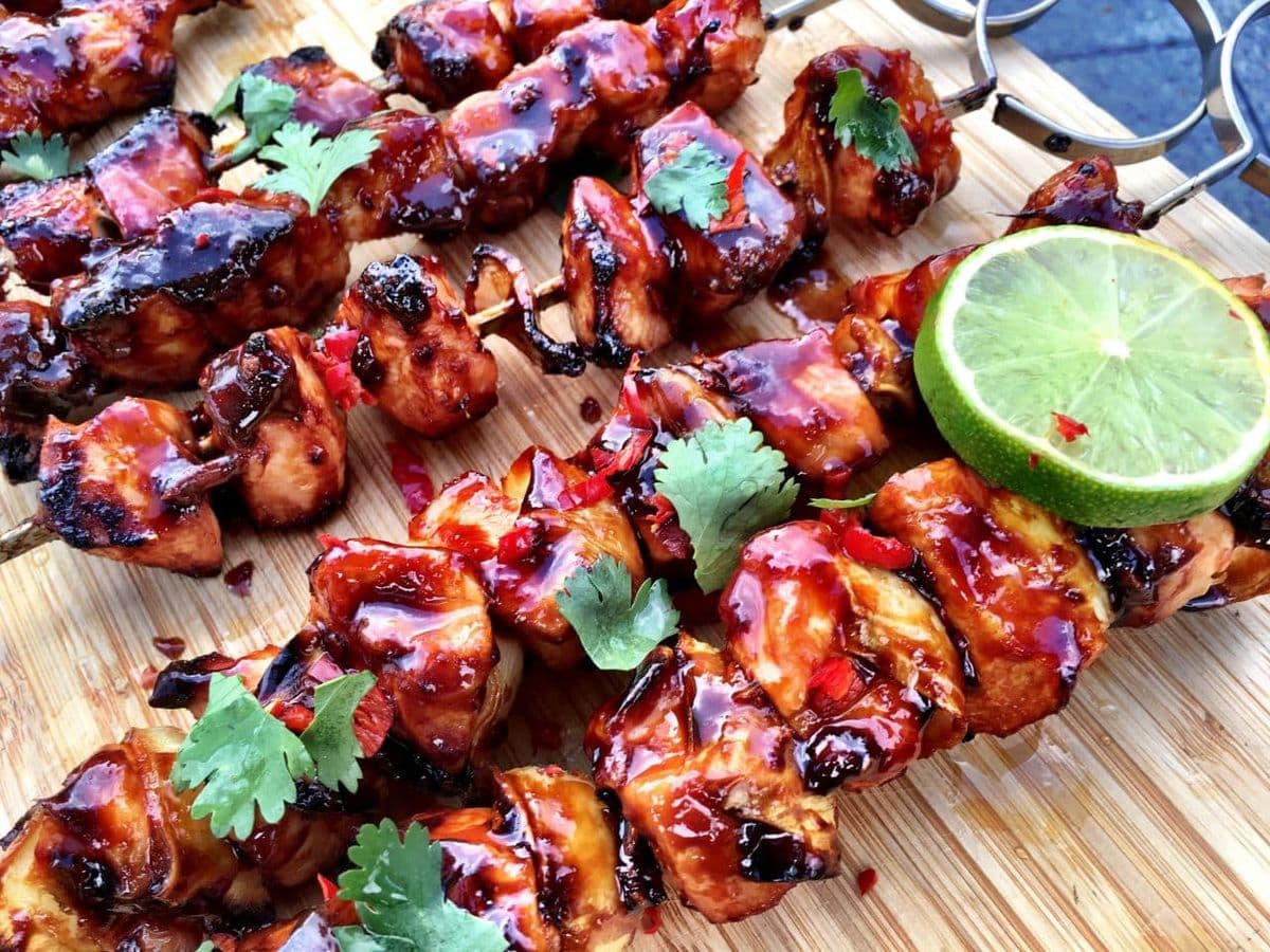 Hähnchenspieße asiatisch