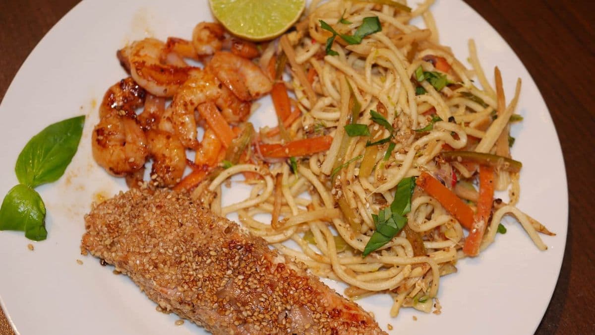 Lachs mit Sesamkruste