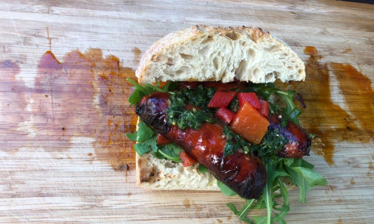 Pikantes Chorizo Sandwich vom Grill